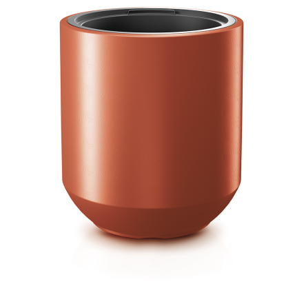 Горщик для квітів Prosperplast HEOS 39х44см круглий з вкладишем мідний (88970-7598) - 2
