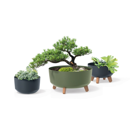 Горшок для цветов Prosperplast GRACIA 34х34х24см круглый на ножках зеленый (74106-5615) - 2 Горшок для цветов Prosperplast GRACIA 34х34х24см круглый на ножках зеленый (74106-5615) - 2