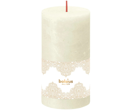 Свеча Рустик столбик Золотое кружево 13х6.8см крем (BOL-796705)