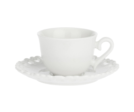 P003900015 Чашка для кофе с блюдцем La Porcellana Bianca VALENTINO, фарфор, 80 мл