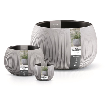 Горшок для цветов Prosperplast BETON BOWL с вкладышем 48х30см бетон (65940-422) - 5