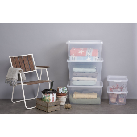 Ящик для хранения Plast Team BASIC с крышкой 15л прозрачный (TEA-2295) - 2