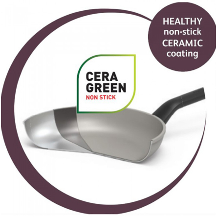 Сковорода-гриль з антипригарним покриттям BergHOFF LEO GRAPHITE 28х28, 2.6л (3950488) - 5