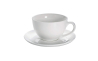 P1114A Чашка велика з блюдцем WHITE BASICS ROUND порцелянова, 450 мл - 1