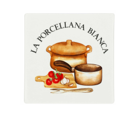 P0126SQ18D Підставка під гаряче La Porcellana Bianca CONSERVA, порцеляна, 18 х 18 см