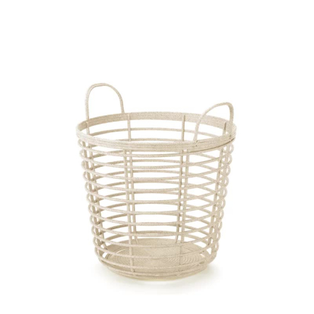 Корзина ажурная Prosperplast ZANZI ECO WOOD с ручками многофункциональная 43х46.3см кремовая (82128-728) - 1 Корзина ажурная Prosperplast ZANZI ECO WOOD с ручками многофункциональная 43х46.3см кремовая (82128-728) - 1