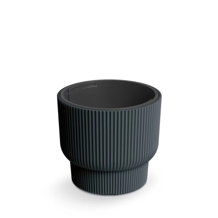 Горшок для цветов Prosperplast Milly 29.8х29.8х28.5см круглый на подставке антрацит (67778-433) - 1 Горшок для цветов Prosperplast Milly 29.8х29.8х28.5см круглый на подставке антрацит (67778-433) - 1