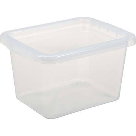 Ящик для хранения Plast Team BASIC с крышкой 8 л прозрачный (TEA-2294) - 1