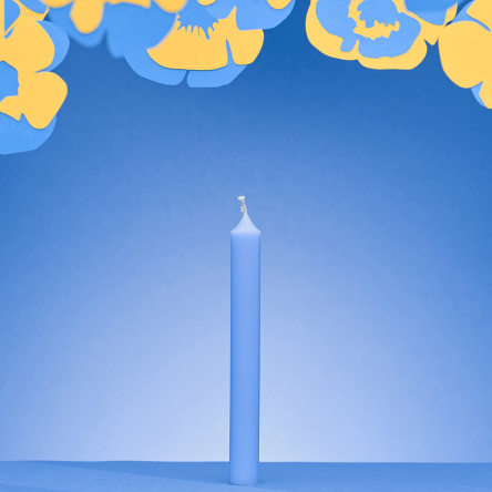 Набор прямых свечей Bougies La Française, голубые, 20 х 2,2 см, 65 г, 12 шт. - 4