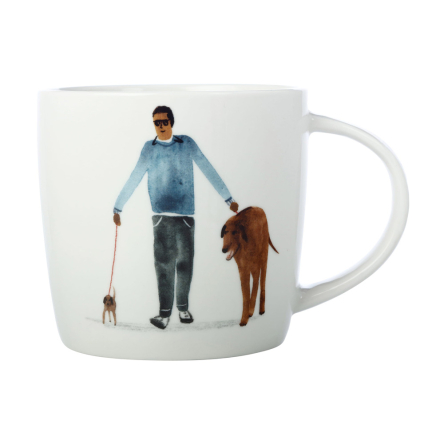 DX1069 Кухоль BEST FURRY FRIENDS Big Dog Little Dog, порцеляна, 400 мл - 1 DX1069 Кухоль BEST FURRY FRIENDS Big Dog Little Dog, порцеляна, 400 мл - 1