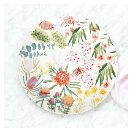 AW0622 Блюдо кругле ROYAL BOTANIC GARDENS NATIVE BLOOMS, порцеляна, діам. 33 см - 3