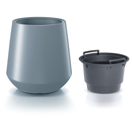 Горщик для квітів Prosperplast HEOS із вкладишем 44х44см світло-сірий (88932-443) - 1