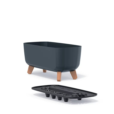 Балконний ящик Prosperplast GRACIA CASE 39х19.5х18.7см на ніжках антрацит (64305-433) - 2