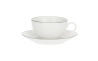 P005800016 Чашка для чаю з блюдцем La Porcellana Bianca DINTORNO, порцеляна, 220 мл - 1