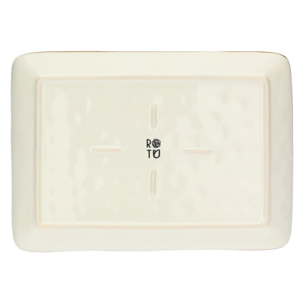 Блюдо сервірувальне прямокутне Rose&amp;Tulipani Milano CONCERTO AVORIO, керамограніт, кремовий, 32 x 8 cм - 3