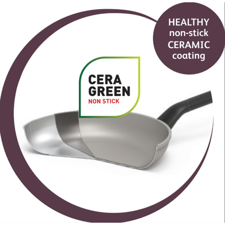 Сковорода з антипригарним покриттям BergHOFF LEO GRAPHITE диаметр 20см, 1.2л (3950477) - 2