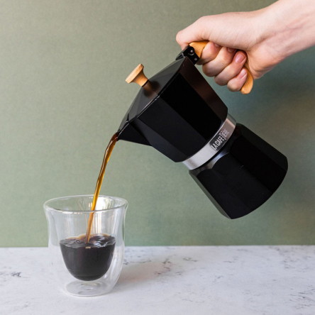 Кавоварка гейзерна Kitchen Craft LA CAFETIERE, чорна, алюміній, 290 мл - 3