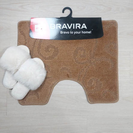 Килимок під унітаз TM Bravira серія Classik (50х60см) коричневий-Brown, поліпропілен ( CLT14-151) - 1 Килимок під унітаз TM Bravira серія Classik (50х60см) коричневий-Brown, поліпропілен ( CLT14-151) - 1