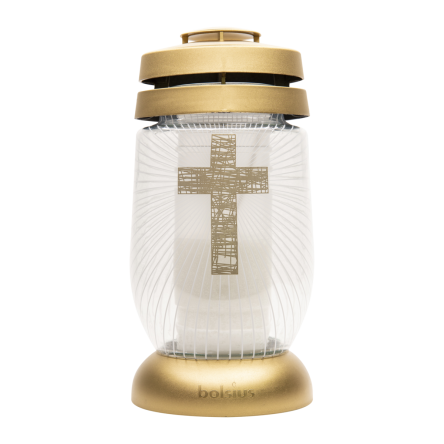 Лампадка скляна Хрест 22.5x11см (BOL-926882) - 1 Лампадка скляна Хрест 22.5x11см (BOL-926882) - 1