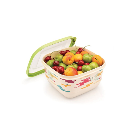 Ємність квадратна UCS TRENDY 3.6л біла з прозорою кришкою (UCS-903008) - 2