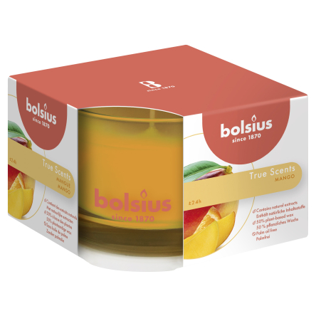 Свічка у склі ароматична Bolsius True scents 6.3х9см манго (BOL-170410) - 1