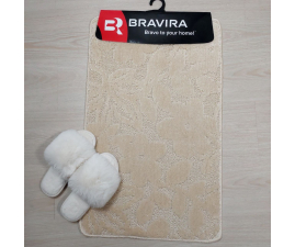 Килимок TM Bravira серія Classik (50х80см) бежевий Beige, поліпропілен (CLT202108-153)