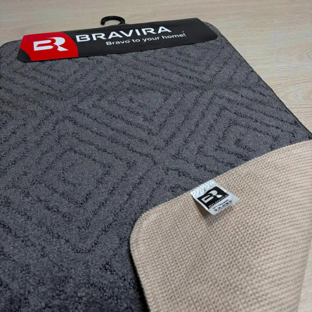 Килимок TM Bravira серія Classik (50х80см) Anthracite, поліпропілен (CLT202588-193) - 4