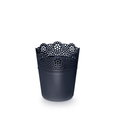 Горшок для цветов Prosperplast LACE 18х18х21см антрацит (78978-433) - 1