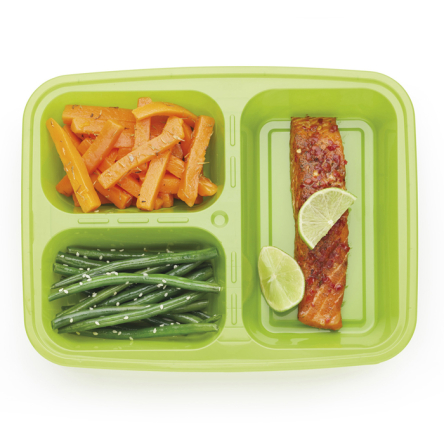 Ланч-бокс на 3 секції Kitchen Craft, пластик, 19 x 24,5 x 4 см - 2
