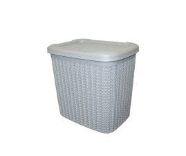 Кошик UCS KNIT прямокутний з кришкою 10л сірий металік (UCS-86008.2)