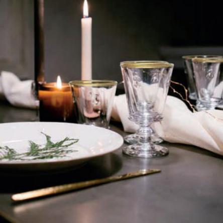 Набор бокалов для вина с золотым ободом La Rochere ABEILLE, h 14,1 см, 240 мл, 4 пр. - 3