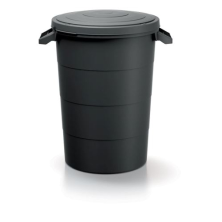 Контейнер хозяйственный SMOOTH 80л с крышкой черный (63346-411) - 1