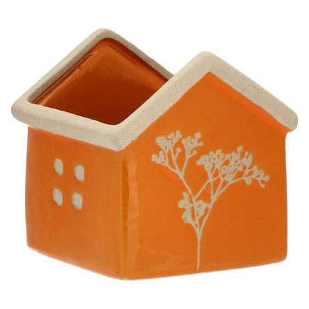H234000009 Кашпо Rituali Domestici DICASA, керамическое, оранжевое, 11 х 11 х 13 см - 1