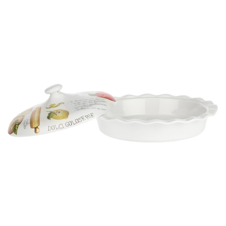 P022600027 Форма для пирога с крышкой La Porcellana Bianca GOLOSERIE, фарфор, диам. 27,5 см - 4