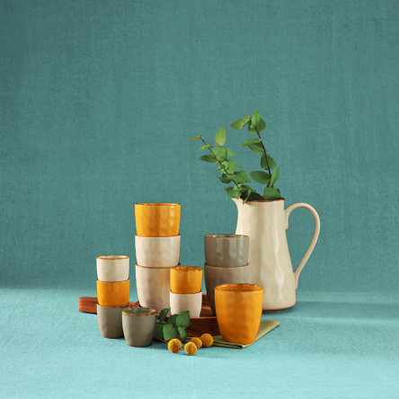 Кухоль для чаю Rose&amp;Tulipani Milano CONCERTO OCRA, керамограніт, охра, 420 мл - 6