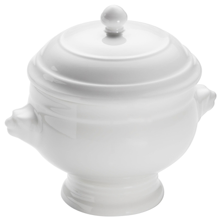 AA3516L Миска суповая с крышкой WHITE BASICS ROUND, фарфоровая, 15,5 х 12,5 х 14,5 см, 510 мл - 1 AA3516L Миска суповая с крышкой WHITE BASICS ROUND, фарфоровая, 15,5 х 12,5 х 14,5 см, 510 мл - 1
