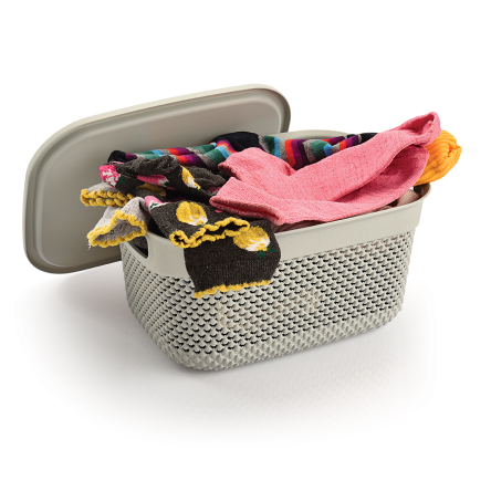 Кошик для зберігання UCS DROP DESIGN прямокутний з кришкою 6.6л кремовий (UCS-116309) - 2 Кошик для зберігання UCS DROP DESIGN прямокутний з кришкою 6.6л кремовий (UCS-116309) - 2