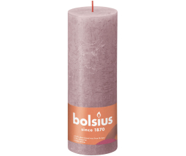 Свічка Рустик Bolsius SHINE стовпчик 19х6.8см пудрово-рожева (BOL-850339)