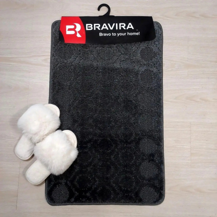 Килимок TM Bravira серія Classik (50х80см) Anthracite, поліпропілен (CLT202012-193) - 1
