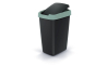 Мусорка Prosperplast Compacta прямоугольная 12л черная с серой крышкой (60789-429) - 2