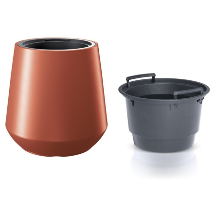 Горшок для цветов Prosperplast HEOS с вкладышем 44х44см медный (88932-7598) - 1
