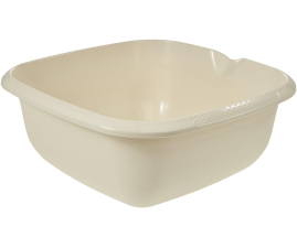 Миска пластикова Keeeper квадратна з відливом кремова 13л (KEE-0557.3)