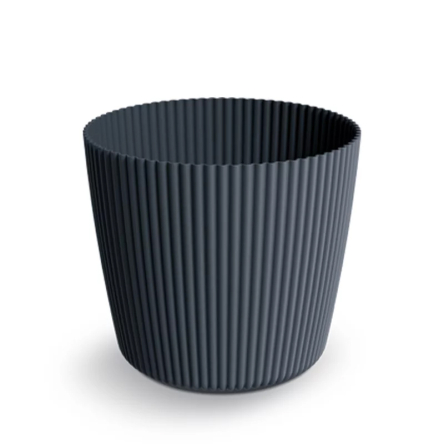 Горщик для квітів Prosperplast Milly 34.2х34.2х30.2см круглий антрацит (73748-433) - 1