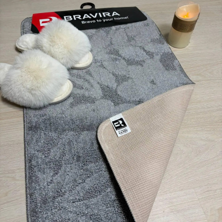 Коврик TM Bravira серия Classik (50х80см) серый Grey, полипропилен (CLT202108-172) - 4