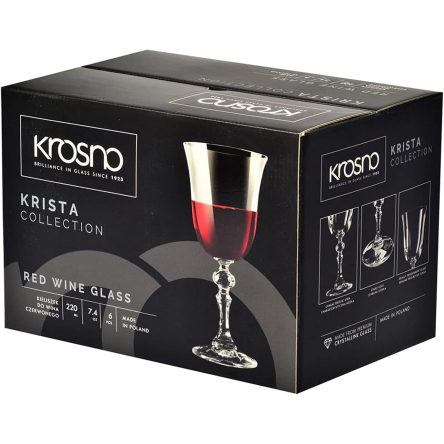 Набор бокалов для красного вина KRISTA 220мл х 6шт (KROS-788180) - 2 Набор бокалов для красного вина KRISTA 220мл х 6шт (KROS-788180) - 2