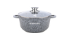 Каструля з кришкою BRAVIRA CraftStone 5.5л, розмір - 26х12см з литого алюмінію з 3-шаровим мармуровим покриттям (BR8004-26) - 1