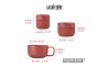 Набор чашек Kitchen Craft LA CAFETIERE Family Mug Red, фарфор, темно-красный, 3 пр. - 5