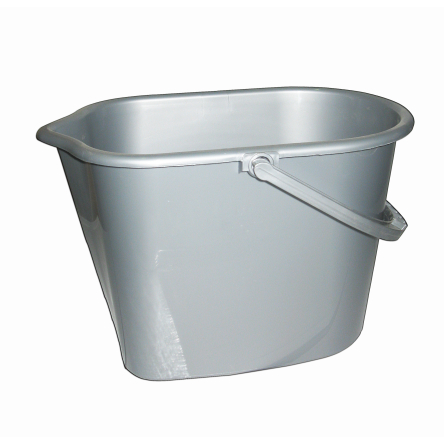Ведро пластиковое YORK МОП 10л прямоугольный металлик (YR-2079-2) - 1 Ведро пластиковое YORK МОП 10л прямоугольный металлик (YR-2079-2) - 1
