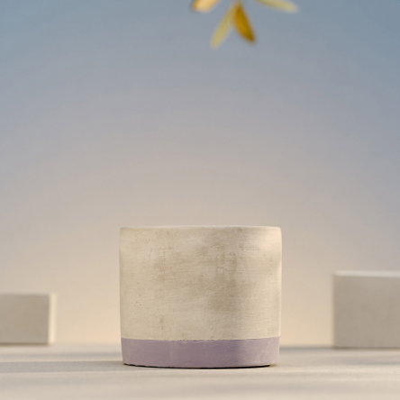 Свічка Bougies La Française у кашпо BETON, лаванда-лемонграс, 9 х 9 х 7,5 см, 180 г - 4