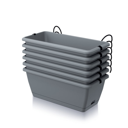 Балконний ящик Prosperplast RESPANA EASYCARE W навісний 40х19х14см сірий (61819-405) - 4